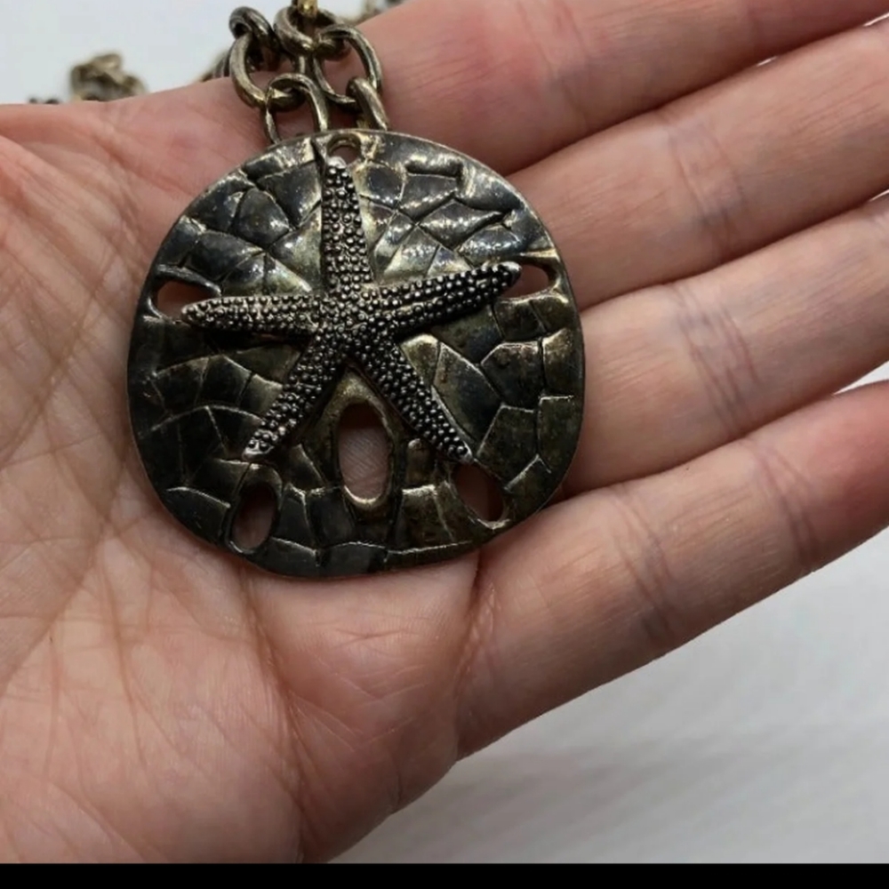 Sand dollar brooch and necklace
